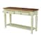 International Concepts Vista Solid Wood Console/Sofa Table with Shelf and 2 Drawers - Hickory/Shell OT79-15S - alternate 10